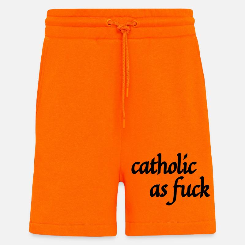 catholique à mort - Short bio décontracté fabriqué en UE - SUNSET ORANGE