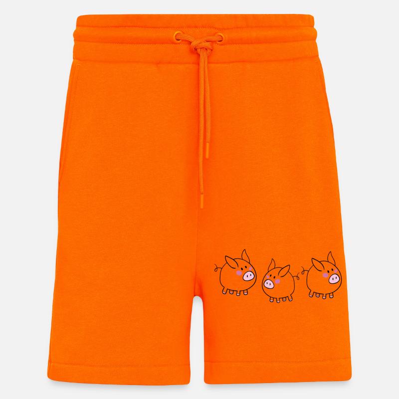 Glücksschweinchen - Shorts - made by SPREAD - SUNSET ORANGE