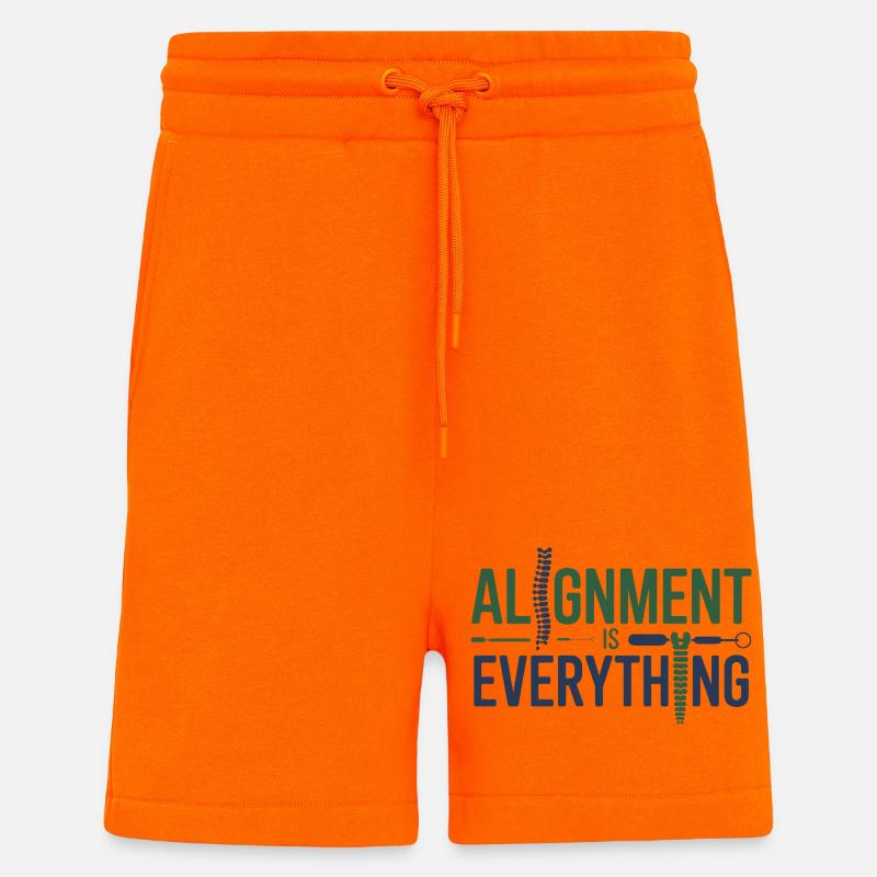 Chiropractor Alignment Is Everything Professional  - Shorts - made by SPREAD - SUNSET ORANGE