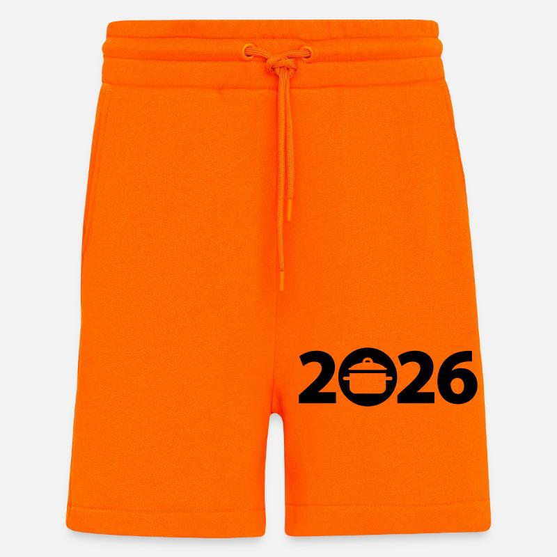 Chef 2026, Chef 2026, Restaurateur 2026 - Short bio décontracté fabriqué en UE - SUNSET ORANGE