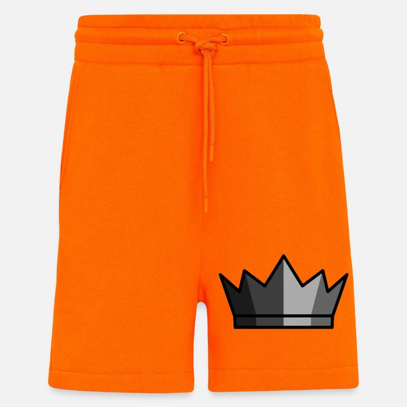 Schwarze Krone King Gaming Logo - Shorts - made by SPREAD - SUNSET ORANGE