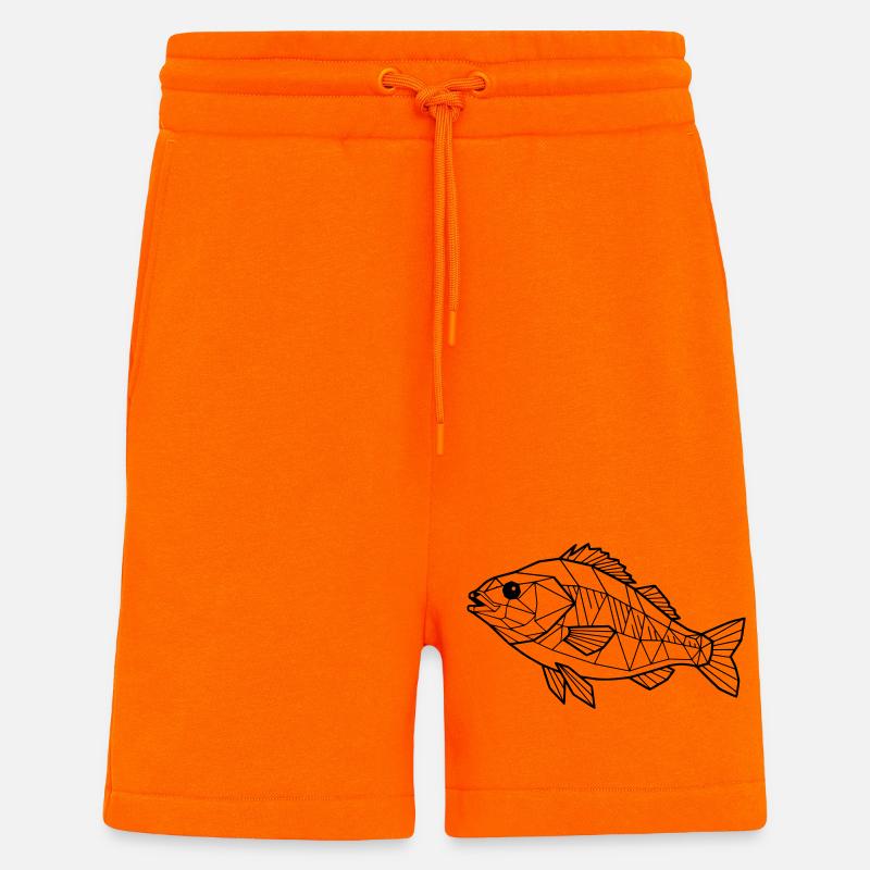 Geometric Perch Low Poly - Shorts - made by SPREAD - SUNSET ORANGE