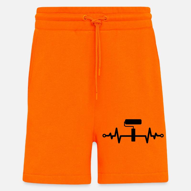 Paint Roller Heartbeat – Creativity Gift Idea - Shorts - made by SPREAD - SUNSET ORANGE