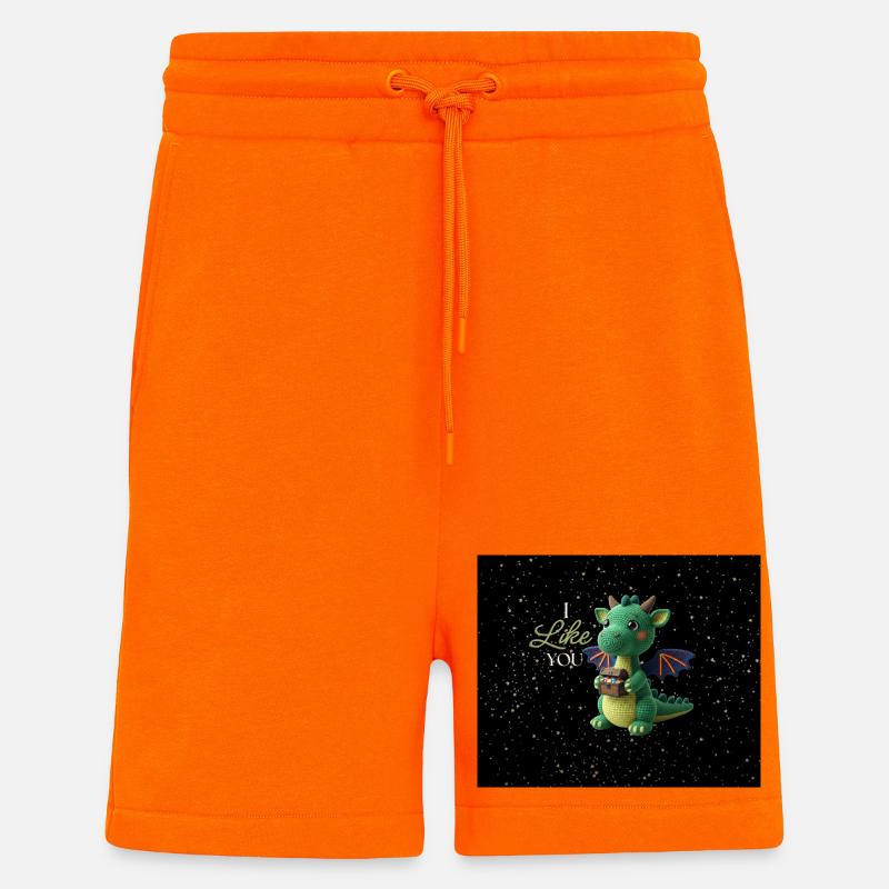 Kuscheldrache mit Schatzbeutel - Shorts - made by SPREAD - SUNSET ORANGE