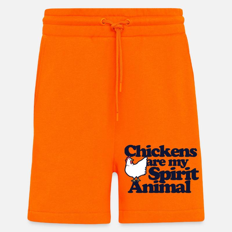 Hühner sind mein Geisttier - Shorts - made by SPREAD - SUNSET ORANGE