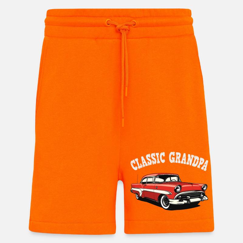 Classic Grandpa Auto Retro Artwork - Shorts - made by SPREAD - SUNSET ORANGE