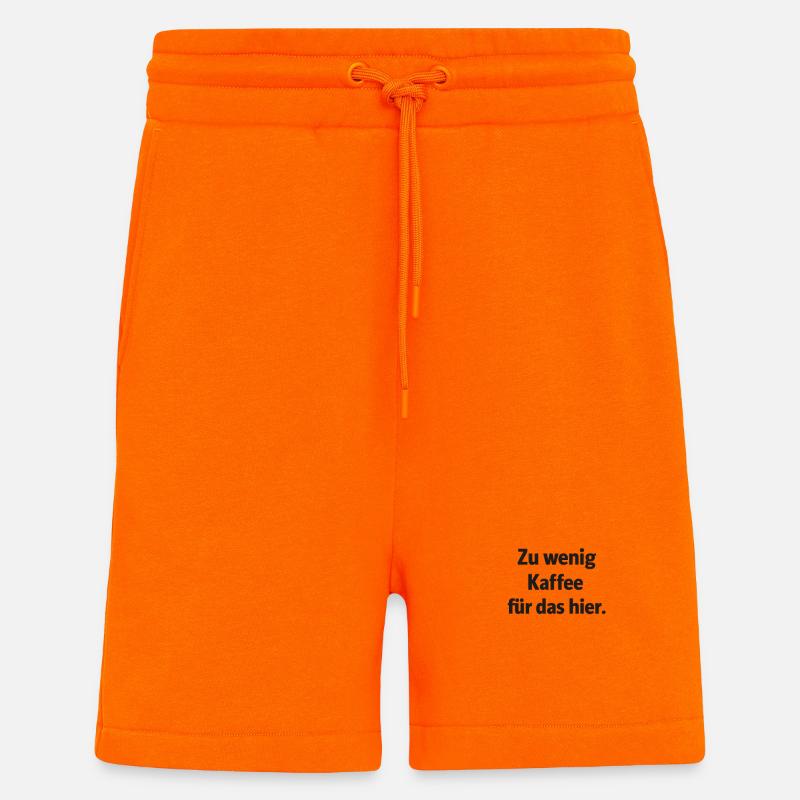 Trop peu de café pour ça - Short bio décontracté fabriqué en UE - SUNSET ORANGE