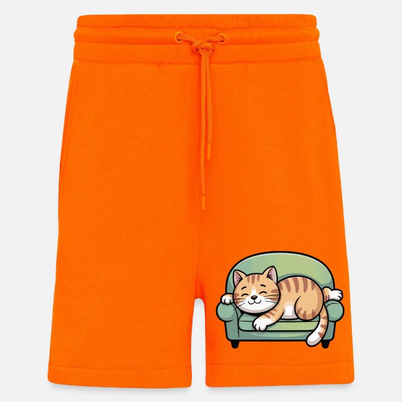 Schlafender Kater auf Sofa - Shorts - made by SPREAD - SUNSET ORANGE