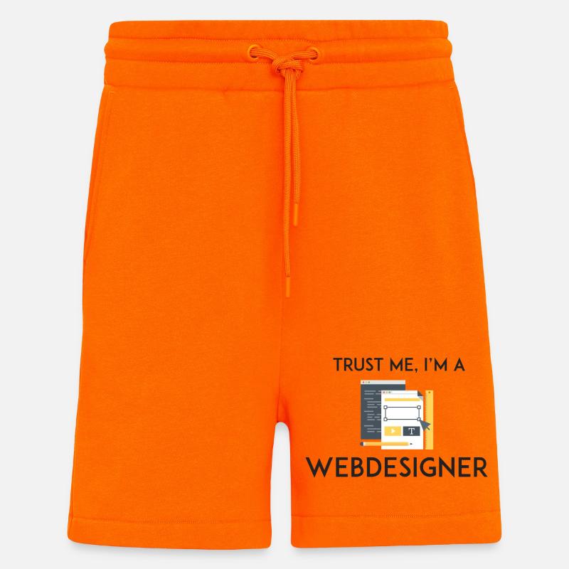 Vertrau mir, ich bin Webdesigner - Shorts - made by SPREAD - SUNSET ORANGE
