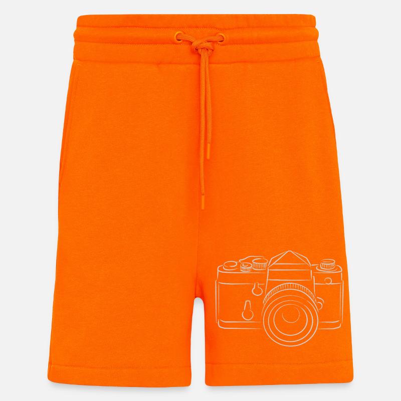 Caméra - Short bio décontracté fabriqué en UE - SUNSET ORANGE
