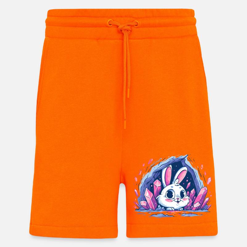 Crystal Bunny in Glitter Cave - Shorts - made by SPREAD - SUNSET ORANGE