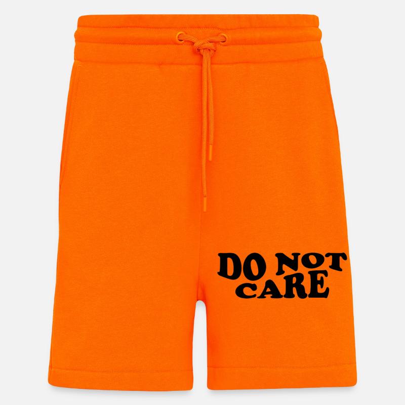 Do Not Care – Freches Statement Design - Shorts - made by SPREAD - SUNSET ORANGE
