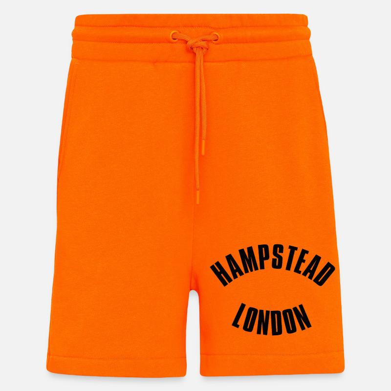 Timbre de Londres de Hampstead - Short bio décontracté fabriqué en UE - SUNSET ORANGE