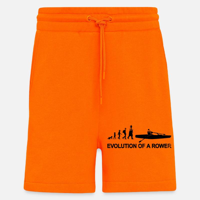 Évolution des rameurs - Short bio décontracté fabriqué en UE - SUNSET ORANGE
