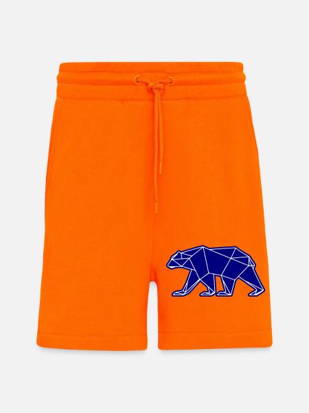 Polar Bear Polar Bear Polygon Icon - Shorts - made by SPREAD - SUNSET ORANGE
