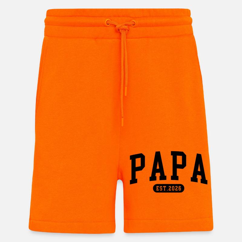 Papa 2026 Stolzer Papa Est 2026 - Shorts - made by SPREAD - SUNSET ORANGE
