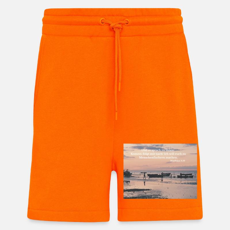 Berufung am Strand: Menschenfischer - Shorts - made by SPREAD - SUNSET ORANGE