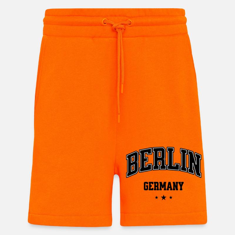 Logo de l’Arch Collegiate de Berlin - Short bio décontracté fabriqué en UE - SUNSET ORANGE