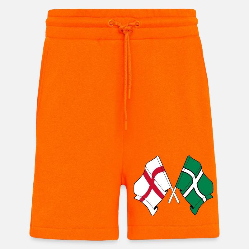 Devon et l’Angleterre croisés - Short bio décontracté fabriqué en UE - SUNSET ORANGE