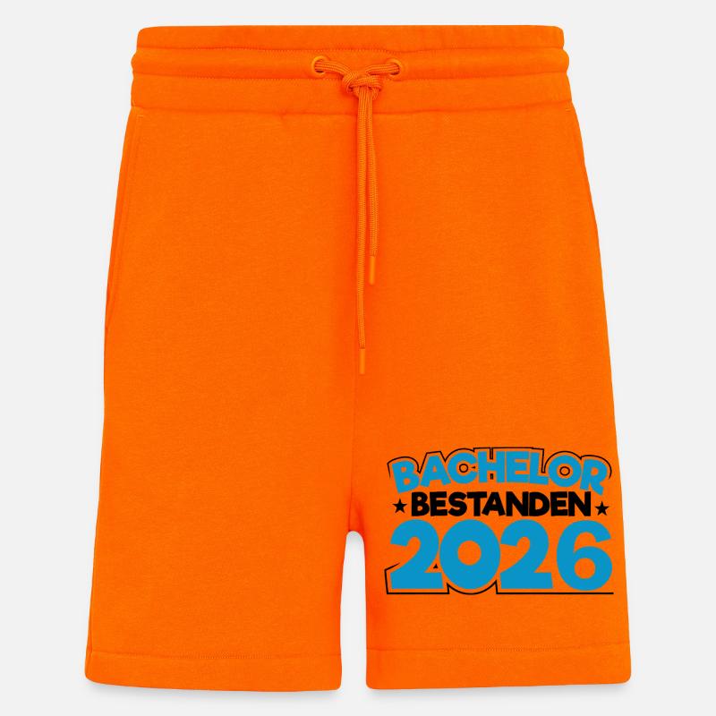 Bachelor 2026 Abschluss Promotion Sponsion - Shorts - made by SPREAD - SUNSET ORANGE