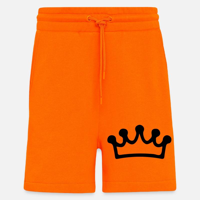 Symbolisme de la couronne - Short bio décontracté fabriqué en UE - SUNSET ORANGE