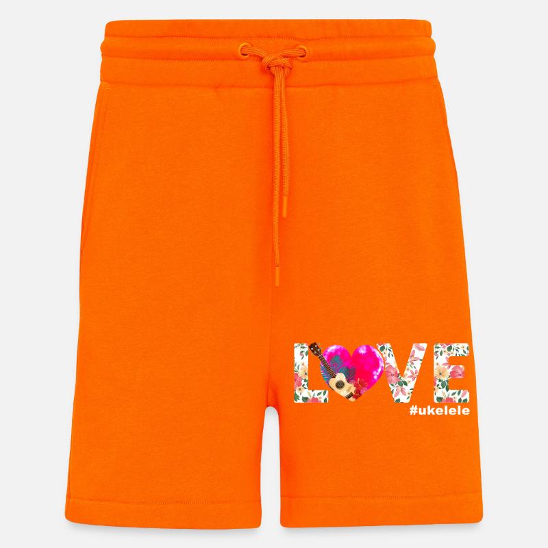 Ukulélé hawaïen Ukulélé Love - Short bio décontracté fabriqué en UE - SUNSET ORANGE