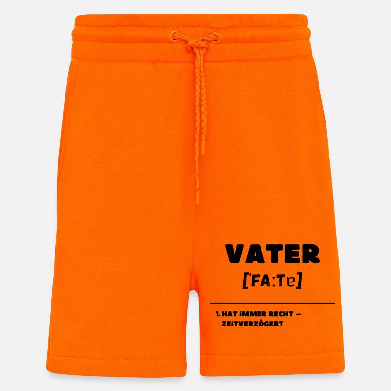 Father Definition Is Always Right Delayed - Shorts - made by SPREAD - SUNSET ORANGE