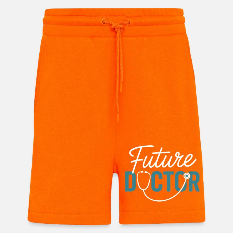 Future Doctor Stethoscope Design - Shorts - made by SPREAD - SUNSET ORANGE