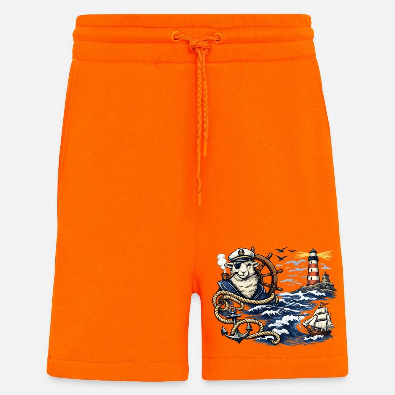 Seefahrer-Schaf im Sturm - Shorts - made by SPREAD - SUNSET ORANGE