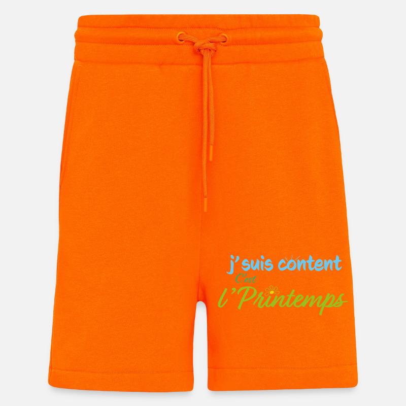 C'est l'printemps - Short bio décontracté fabriqué en UE - SUNSET ORANGE