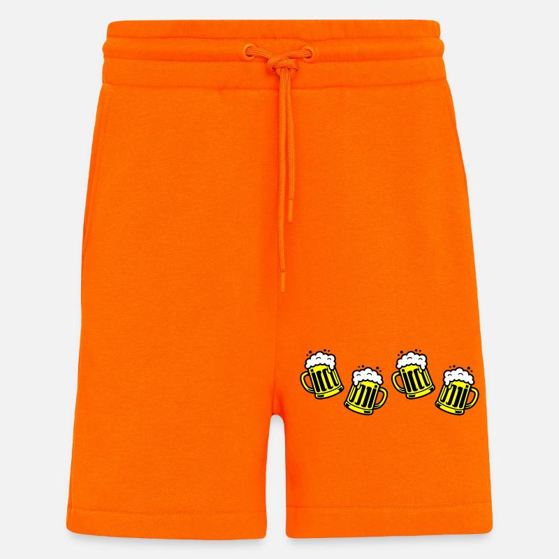 Bier Bierkrug Prost Comic - Shorts - made by SPREAD - SUNSET ORANGE