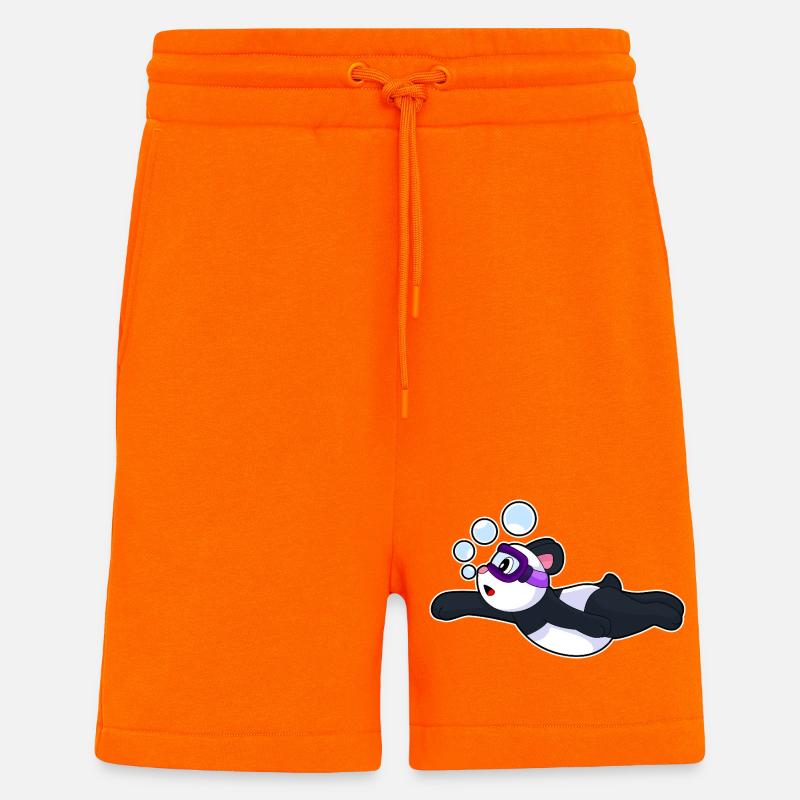 Lunettes de natation Panda Été - Short bio décontracté fabriqué en UE - SUNSET ORANGE