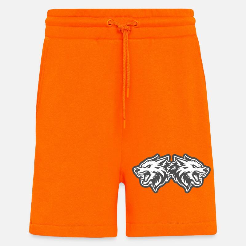 Wolf Kopf Team - Shorts - made by SPREAD - SUNSET ORANGE