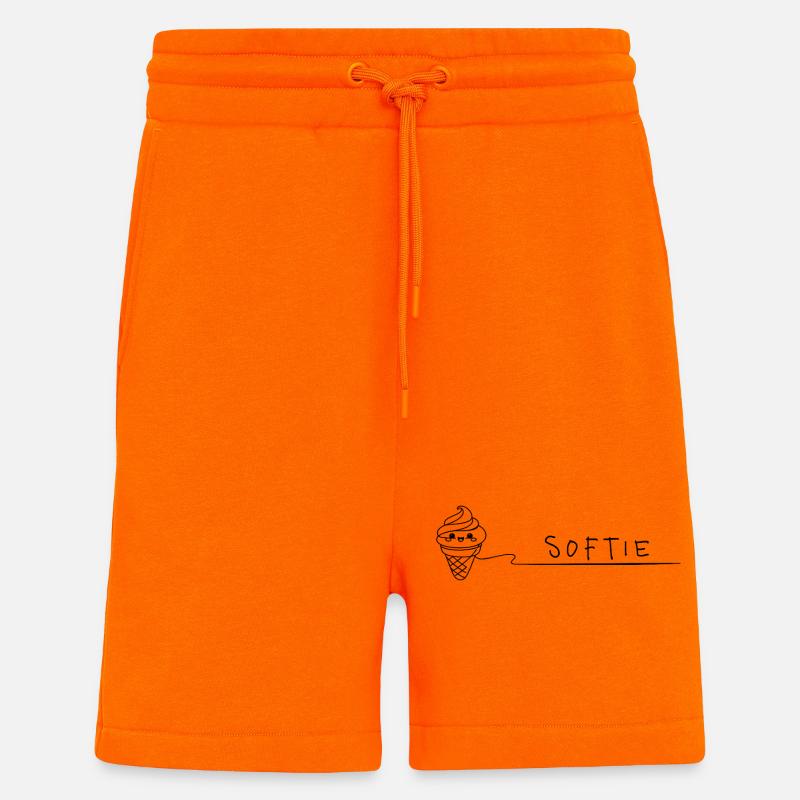 Softie Süßes Softeis Doodle Line Art - Shorts - made by SPREAD - SUNSET ORANGE
