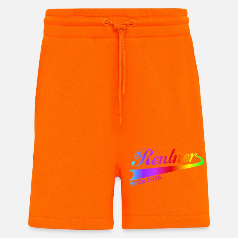 Rentner 2026 Ruhestand Rentner Pullover, Kappe - Shorts - made by SPREAD - SUNSET ORANGE