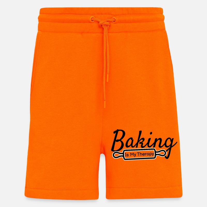 Baking Is My Therapy – Backen Spruch - Shorts - made by SPREAD - SUNSET ORANGE
