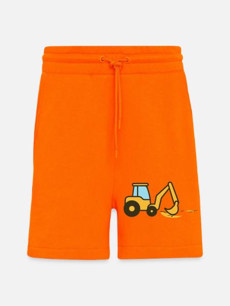 Cartoon-Bagger im Sand - Shorts - made by SPREAD - SUNSET ORANGE