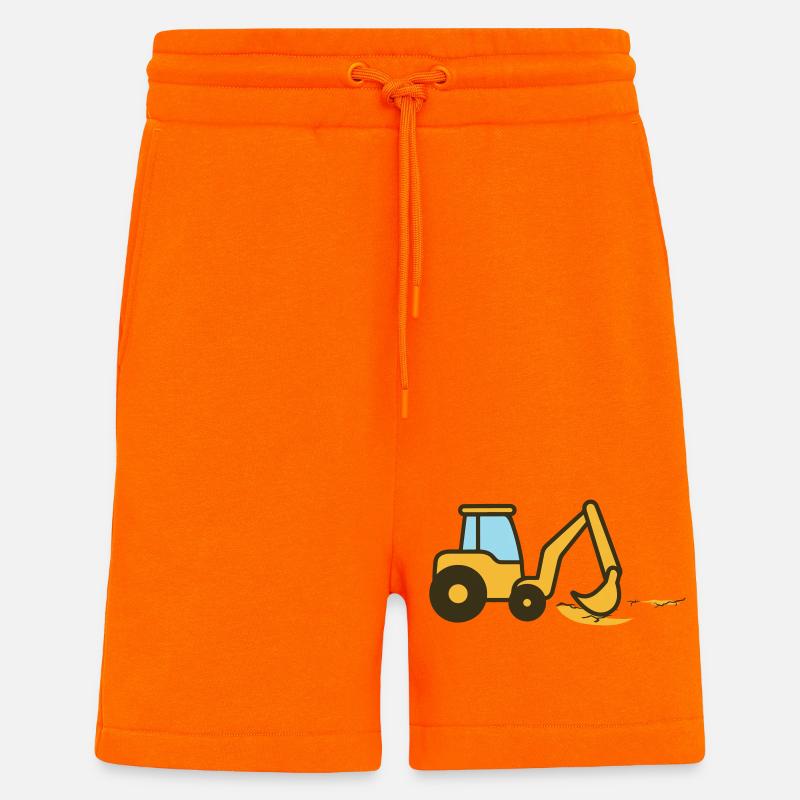 Cartoon-Bagger im Sand - Shorts - made by SPREAD - SUNSET ORANGE