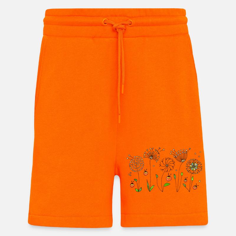 Fleur - Short bio décontracté fabriqué en UE - SUNSET ORANGE