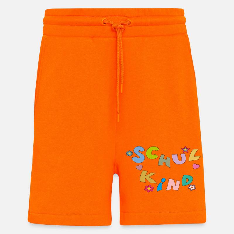 Bunte Schulkind Buchstaben - Shorts - made by SPREAD - SUNSET ORANGE