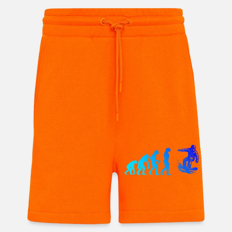 Modern Snowboard Artwork - Shorts - made by SPREAD - SUNSET ORANGE