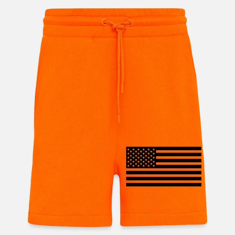 Utiliser des drapeaux - Short bio décontracté fabriqué en UE - SUNSET ORANGE