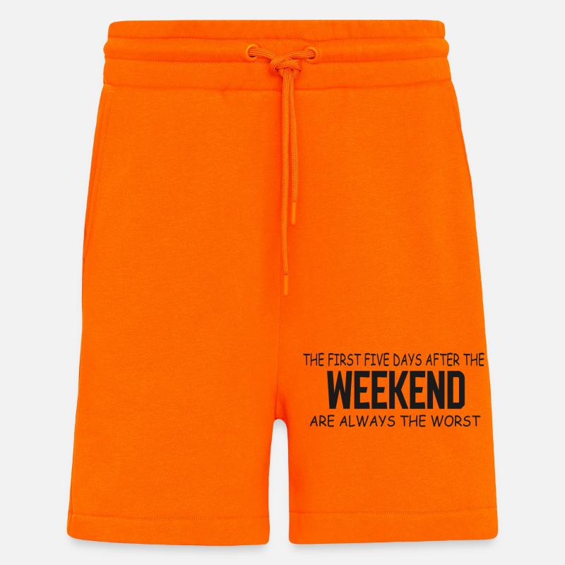 First Five Weekdays After Weekend - Shorts - made by SPREAD - SUNSET ORANGE