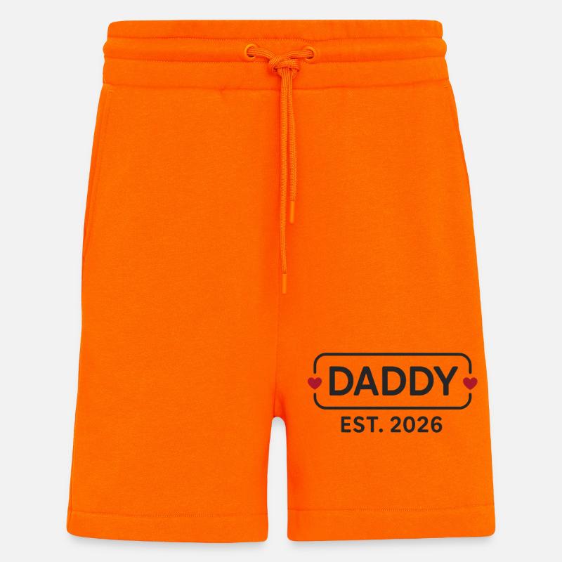 DADDY 2026 Stolzer werdender Vater - Shorts - made by SPREAD - SUNSET ORANGE
