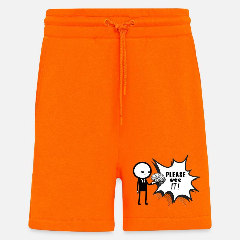 pls_use_it - Short bio décontracté fabriqué en UE - SUNSET ORANGE