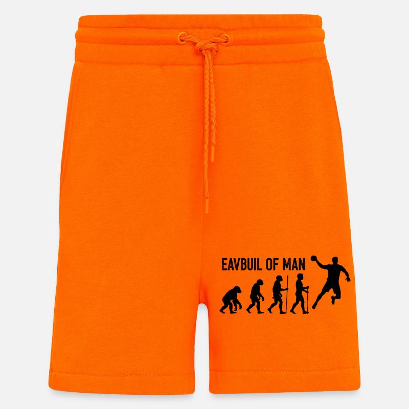 Evolution des Menschen Sprung - Shorts - made by SPREAD - SUNSET ORANGE