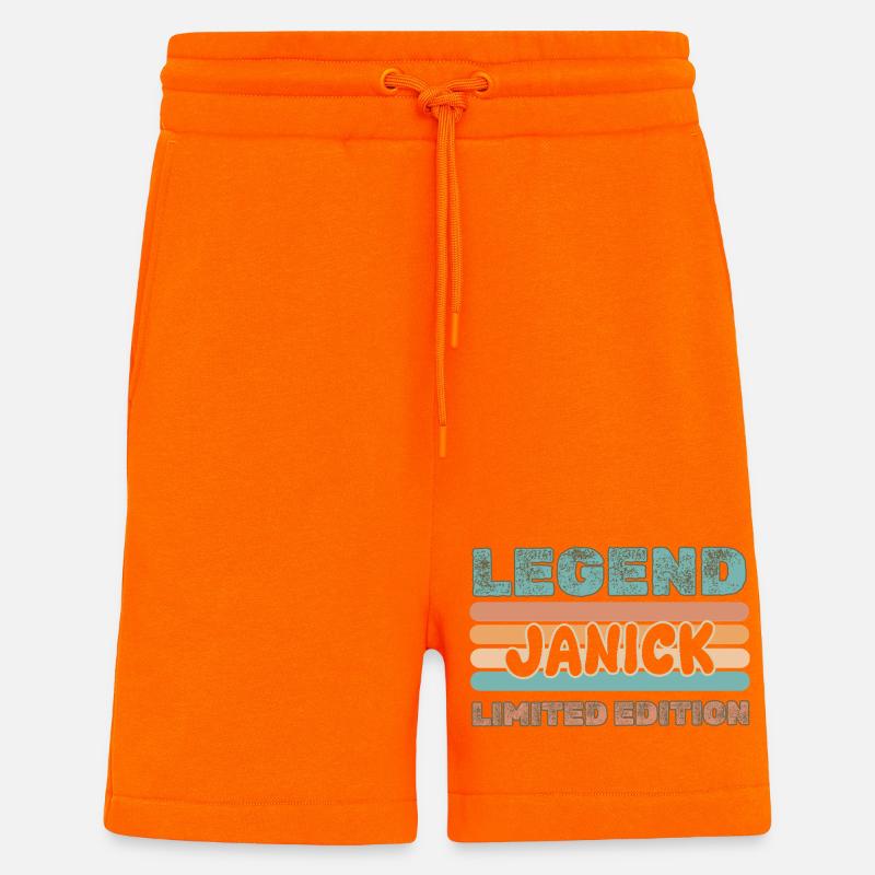 Janick as a given name - Shorts - made by SPREAD - SUNSET ORANGE