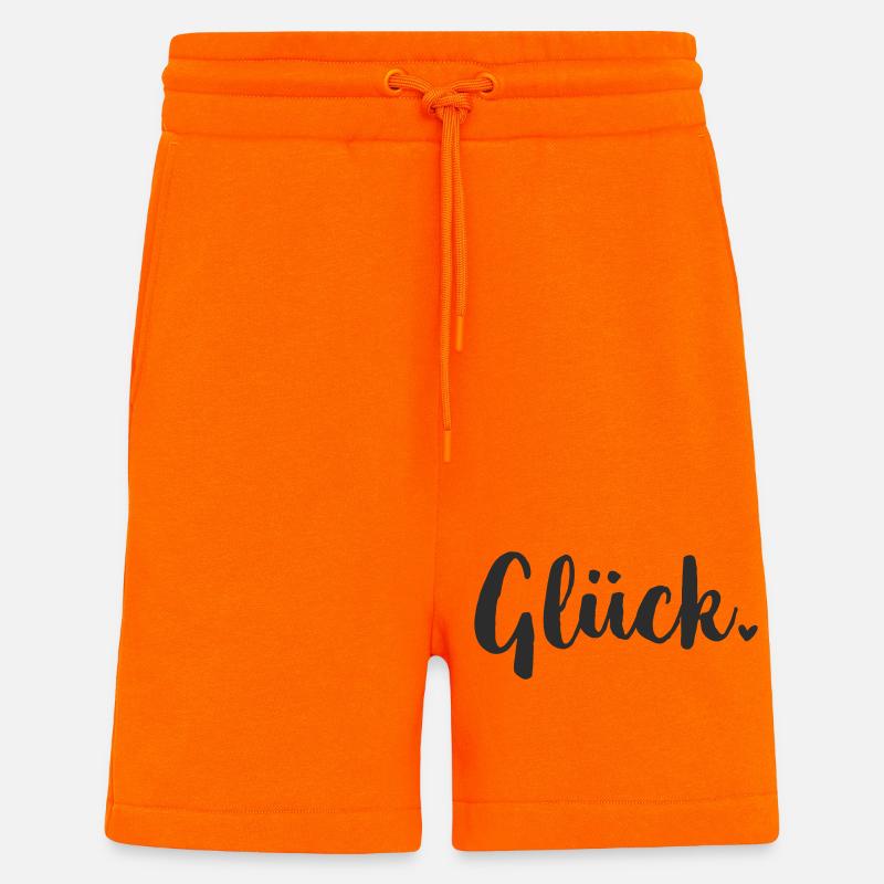 Glück Statement - Shorts - made by SPREAD - SUNSET ORANGE