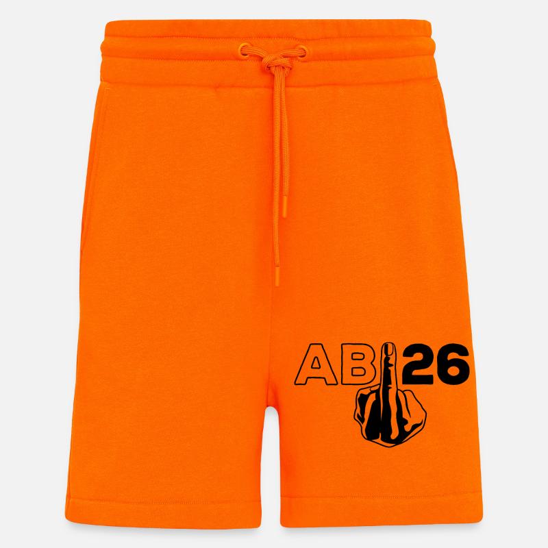ABI 2026 Mittelfinger Abitur - Geschenk - Shorts - made by SPREAD - SUNSET ORANGE