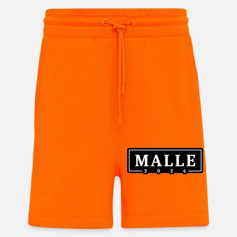 Malle 2026 Mallorca Urlaub - Shorts - made by SPREAD - SUNSET ORANGE